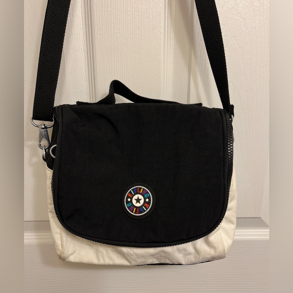 Kipling Black and White Crossbody Bag